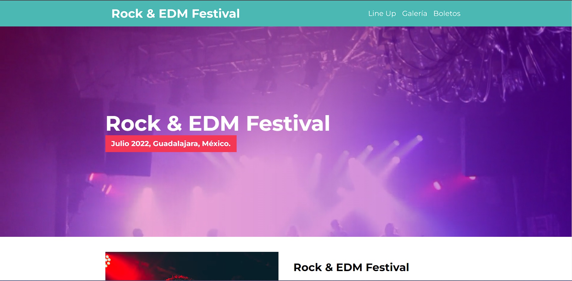 Rock and EDM festival